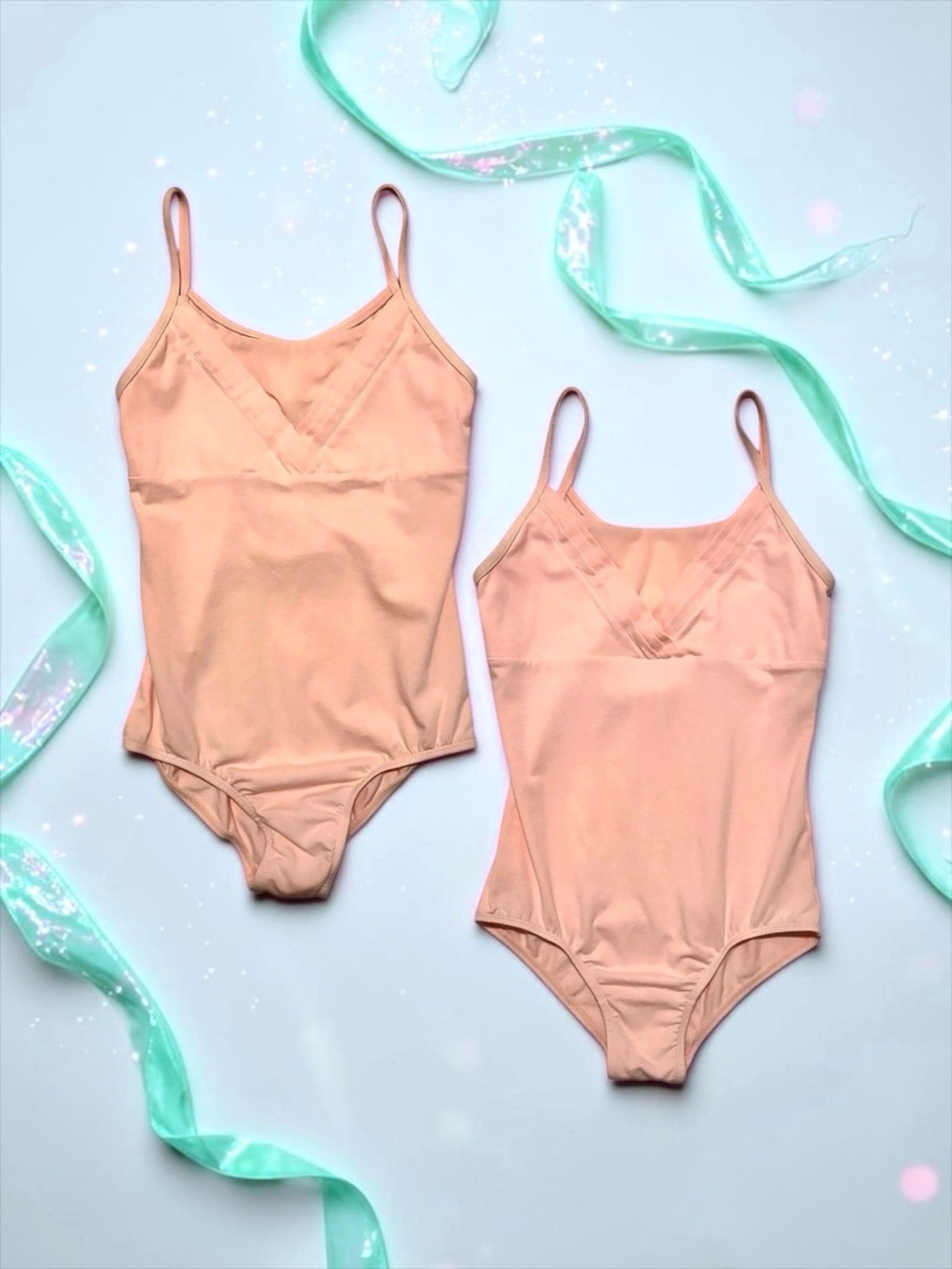 Cat & Jack Girls Ballet Pink Dance Leotard Set • 2 Identical XL (14/16) EUC